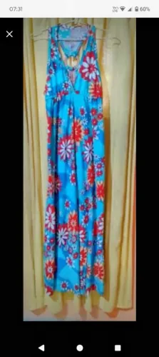 Black Friday Vestido longo estampado floral Gata Louca G medidas anúncio Primavera Verão