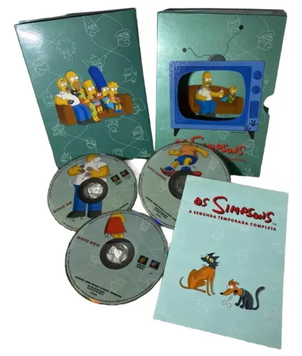 Box Simpsons Segunda Temporada Completa 4 Dvd 22 Episódios coleção 
