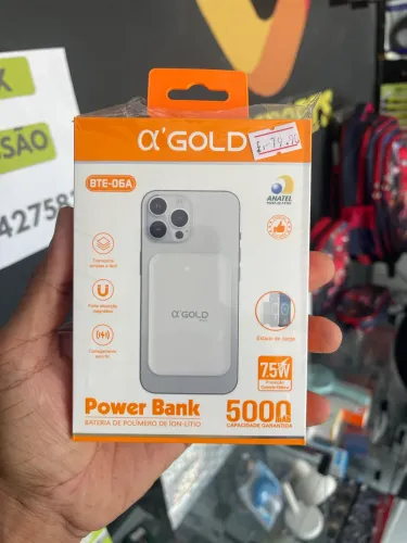 Carregador portátil 5.000 mah indução pra iphone