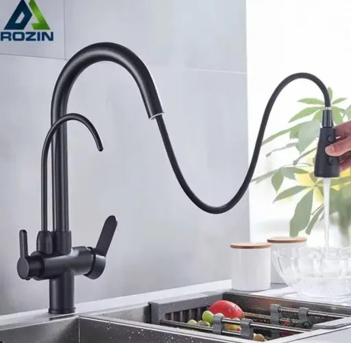 Torneira Gurmet com filtro Preta Monocomando Importada