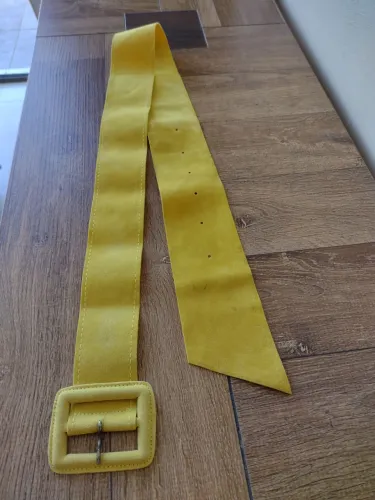 Cinto Amarelo de Tecido Nobuk - Tam único 