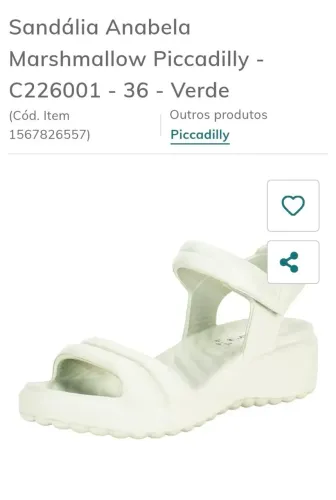 Troco por alteres- Sandália marshmallow verde 36