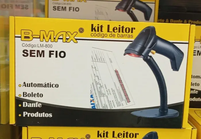 Leitor de Código de Barras B-Max com Suporte