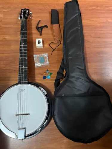 Banjo Americano 6c 22 Trastes Jacaranda Luthieria Prosperar madera acessorios importantes 