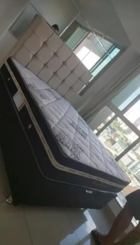 Cama Box com Colchão Orthocrin Negrito