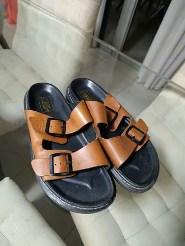 Sandálias de Couro Black Boots whisky 43