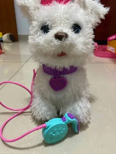 cachorro fur real friends coleira