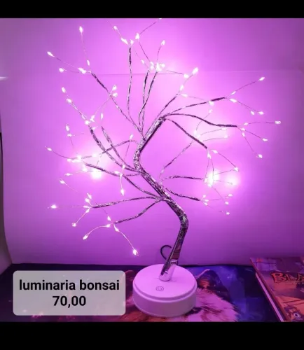 Luminária Bonsai Decorativa com Luzes LED