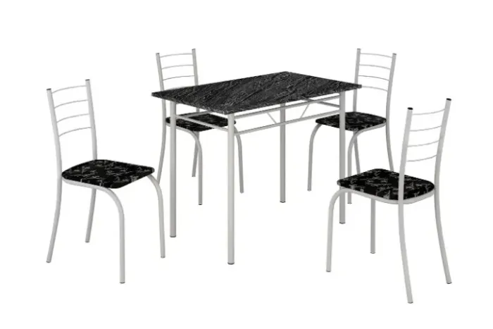 Mesa de Cozinha Rio 98x58 c/ 4 Cadeiras Teixeira - Entrega Rápida!