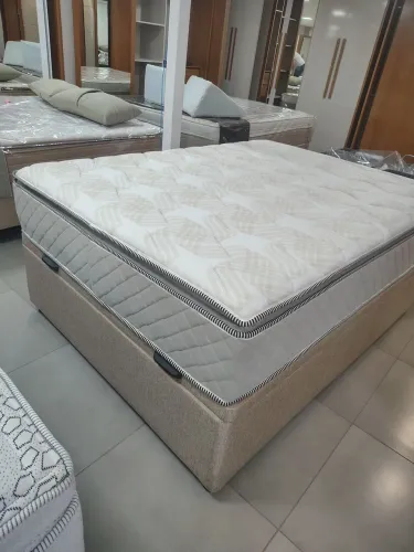Cama box casal baú e colchão 32 cm
