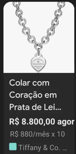 Corrente Tiffany linda !!!