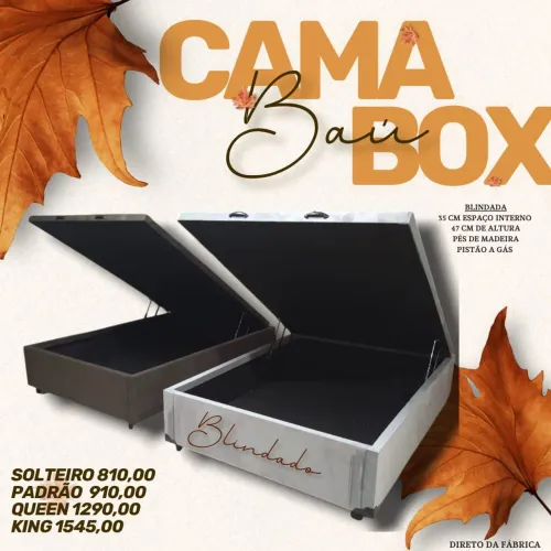 Cores e tamanhos de Cama baú