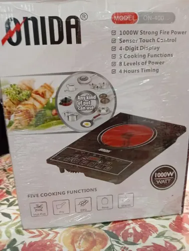 Fogão de indução trabalha com qualquer panela. 1000wts