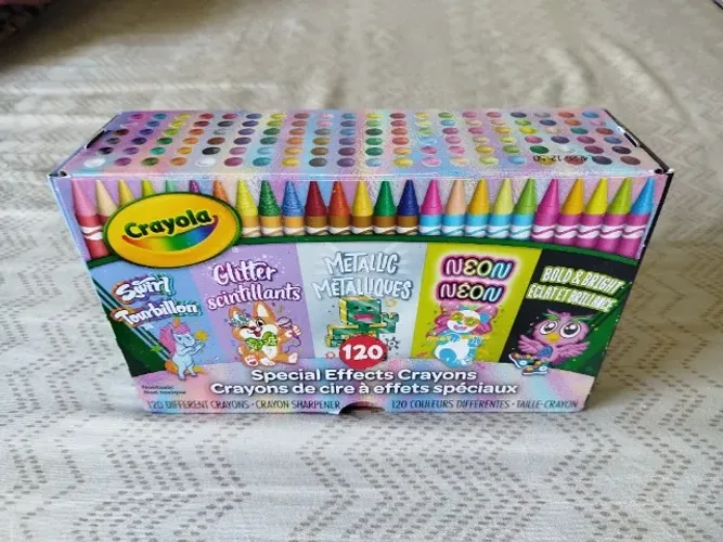 Conjunto de giz de cera Crayola (importado) Special Effetcs Crayons - 120 cores