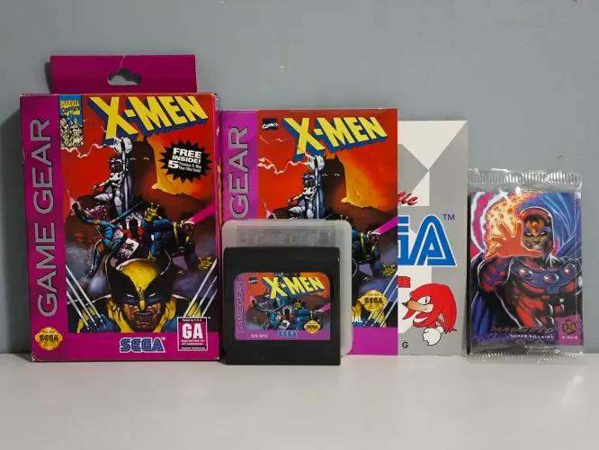 X-Men Game Gear - Completo com Caixa, Manual e Panfletos + Cards Lacrado!!! | Marvel Raro