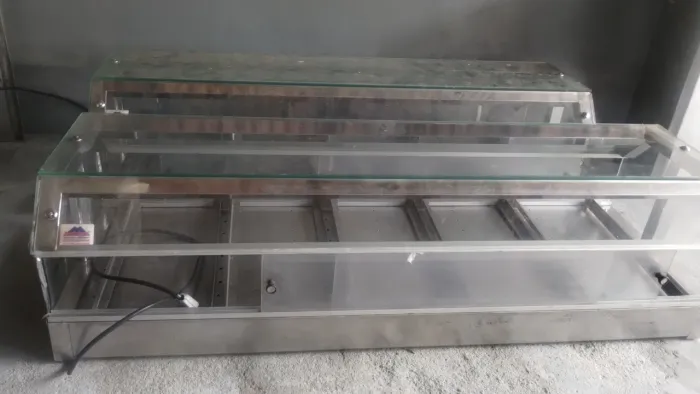 Estufa para salgados em aço inox medida 1,5 m