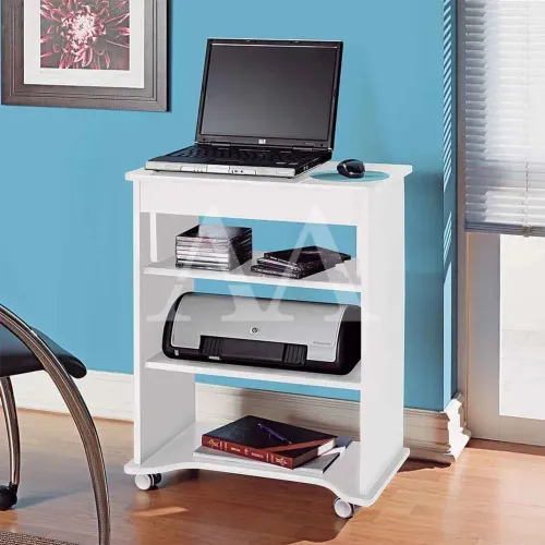 Escrivaninha Mesa Para Notebook Artely Com Tampo Portátil Branco <br>