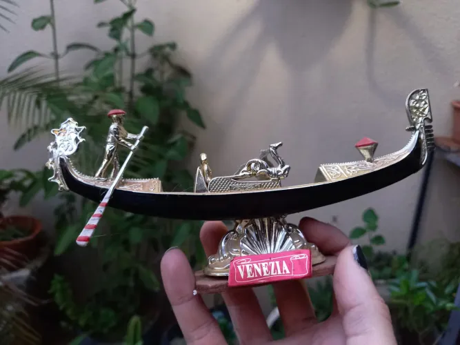 Lembrança Veneza Gôndola barco souvenir