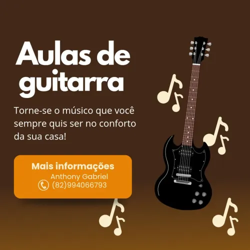 Aulas de guitarra, baixo e violão