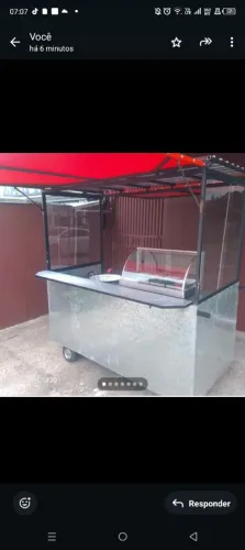 Excelente carrinho para venda dos seus lanches completo à venda