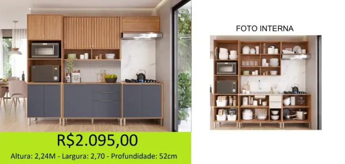 COZINHA RIPADA 100% MDF