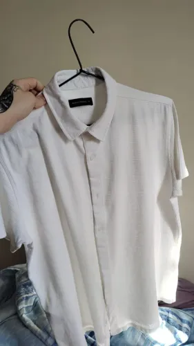 Camisa Branca de Manga Curta - Tamanho M