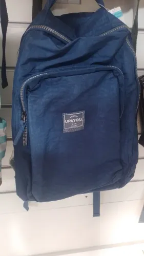 Mochila Escolar Juvenil Crinkle Tactel Up4you - Azul