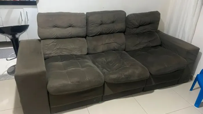 Sofá 3 lugares retrátil