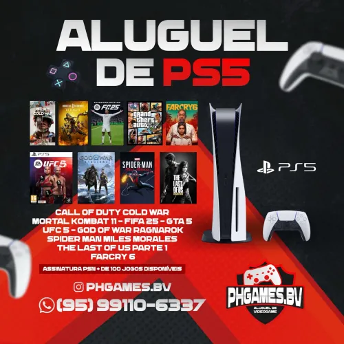 Aluguel de videogame PS4 PS5 Xbox series S/X volante simulador de carro