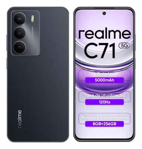 Celular  Realme C71 5G 8GB 256GB Dual Sim Preto Lacrado 