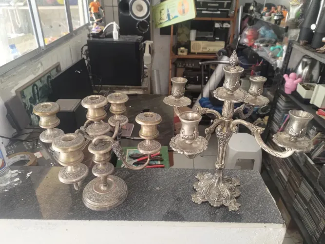 Candelabros de cinco velas