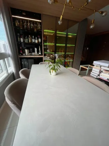 Mesa de jantar retangular, 6 lugares