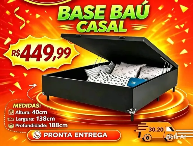 Base Baú casal ( paga na entrega)