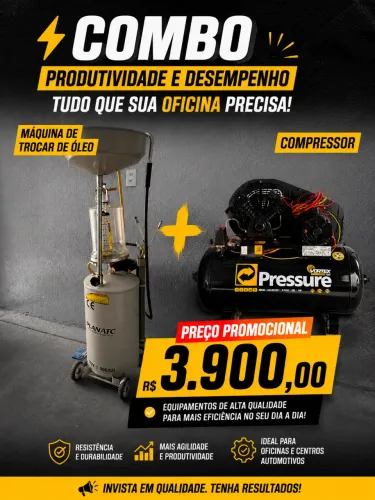 Compressor e máquina de troca de óleo
