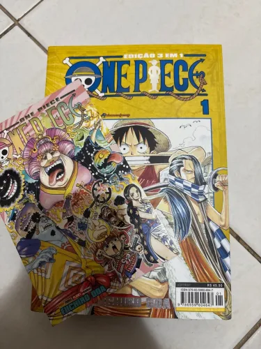 Mangá one piece volume 1 - edição 3 em 1
