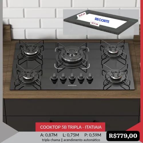 COOKTOP 5B TRIPLA - ITATIAIA
