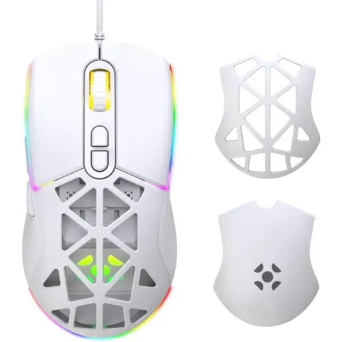 Mouse Gamer 12800dpi Striker Personalizável Programável Branco Fortrek *ENTREGA GRÁTIS*