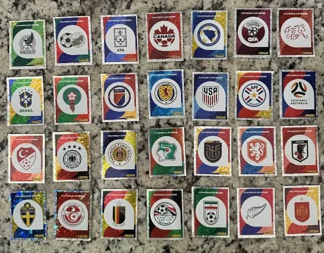 Kit Completo 68 Figurinhas Brilhantes Copa 2026