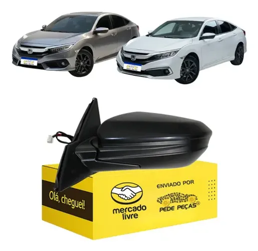 Retrovisor Honda Civic G10 2017 2018 2019 20 2021 Novo L.e