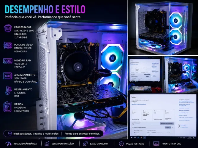 Pc gamer pra sair rápido