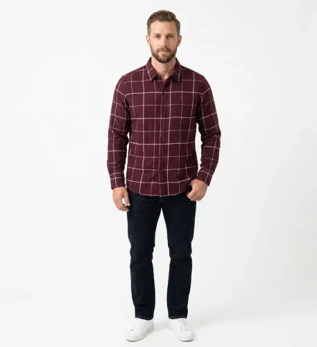Camisa xadrez de flanela Hering