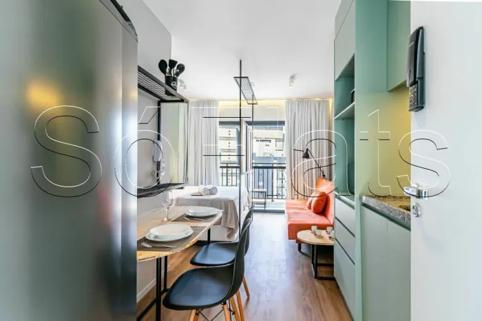 My One Bela Vista, Studio disponível para locação com 25m² e 01 dormitório.