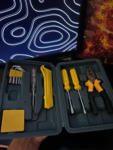 Kit de Ferramentas Domésticas 8 Peças com Maleta Organizadora