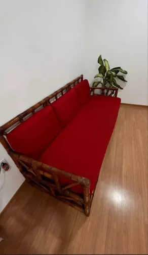 Sofá em vime com 3 lugares