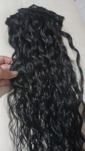 Telas de cabelo humano sem tic tac  45 cm