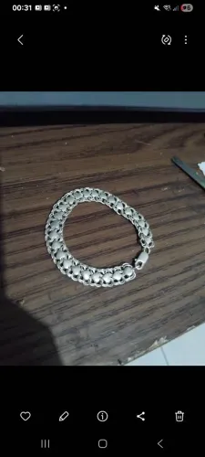 Pulseira de prata unisex