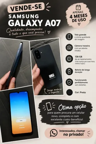 Galaxy A07 4 meses de uso