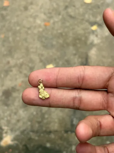 Pingente Pepita de Ouro- 18k Maciço