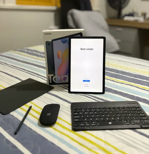 Galaxy Tab S6 Lite- COMPLETO E IMPECÁVEL