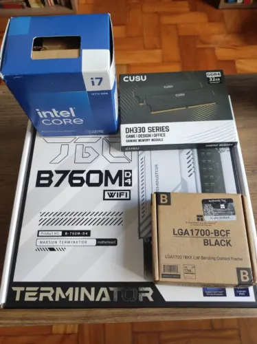 Kit i7 14700F + B760m Maxsun Terminator WIFI D4 + 32GB ddr4 3200mhz cl16